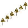 vidaXL Christmas Pathway Trees 6 pcs with Warm White LEDs 45 cm PVC