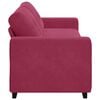 vidaXL Sofa Wine Red 221 x 78 x 80 cm Poly velvet