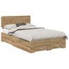 vidaXL Bed Frame with Drawer Artisan Oak 120 x 190 cm Engineered Wood