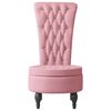 vidaXL HighBackChair Pink 56.5 x 70 x 110 cm Velvet