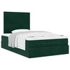 vidaXL Ottoman Bed with Mattresses Dark Green 120x200cm Velvet