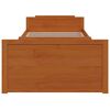 vidaXL Bed Frame without Mattress Honey Brown Solid Wood Pine 90x200 cm