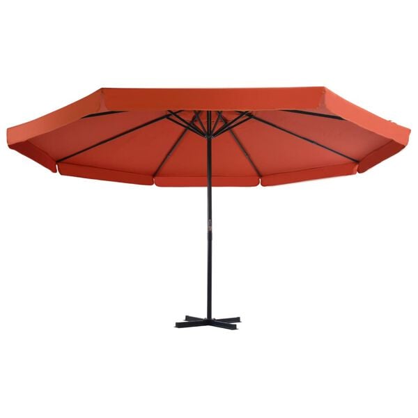 vidaXL Garden Parasol with Aluminium Pole 500 cm Terracotta