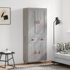 vidaXL Highboard Grey Sonoma 69,5x34x180 cm Engineered Wood