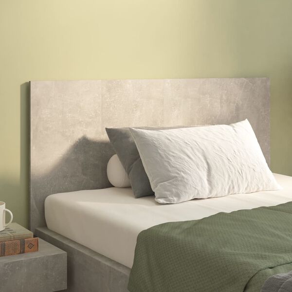 vidaXL Bed Headboard Concrete Grey 120x1.5x80 cm Engineered Wood