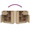vidaXL Sideboards 2 pcs Sonoma Oak 60x30x70 cm Engineered Wood