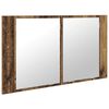 vidaXL Bathroom Mirror Cabinet with Shelf Old Wood 80 x 12 x 45 cm