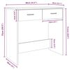 vidaXL Desk Grey Sonoma 80x40x75 cm Engineered Wood