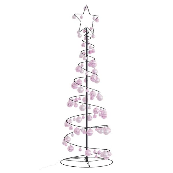 vidaXL LED Christmas Tree with Baubles 100 LEDs Warm White 150 cm