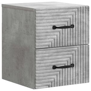 vidaXL Wall-Mounted Bedside Cabinet Concrete Grey 34.5 x 33 x 40 cm