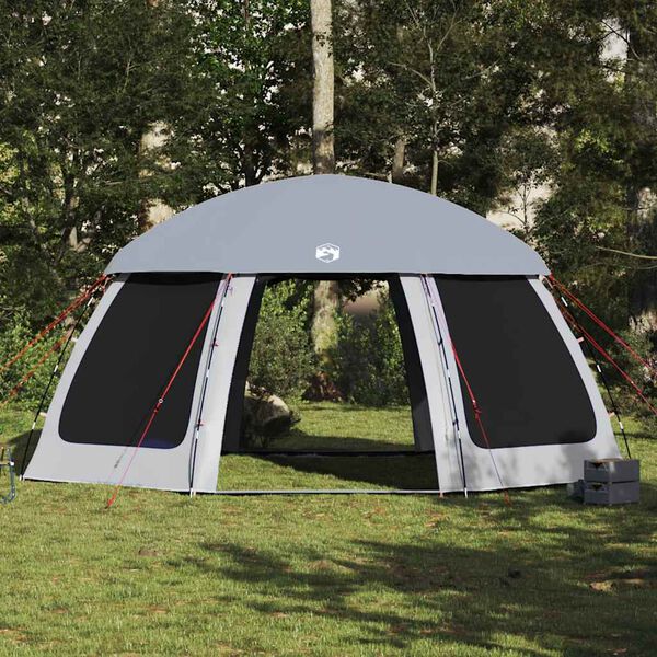 vidaXL Pool Tent with Removable Fly & Mesh Walls Grey 510x510 cm