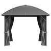 vidaXL Gazebo with Sidewalls&Arch Roof 3x3 m Anthracite