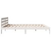 vidaXL Bed Frame without Mattress White 200x200 cm Solid Wood Pine