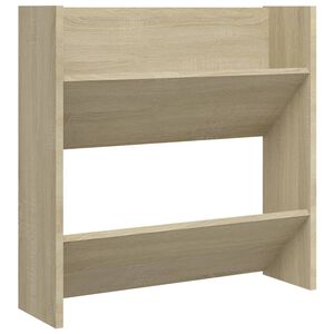 vidaXL Wall Shoe Cabinet Sonoma Oak 60x18x60 cm Engineered Wood