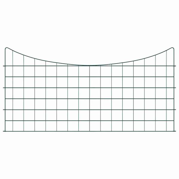 vidaXL Pond Fence Set 5 pcs Green 100 x 50 cm Steel