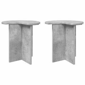 vidaXL Side Table 2 pcs Concrete Grey &Oslash; 39 x 38 cm Engineered Wood