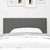 vidaXL LED Headboard with LED Strip Lights Light Grey 80 cm Polyester