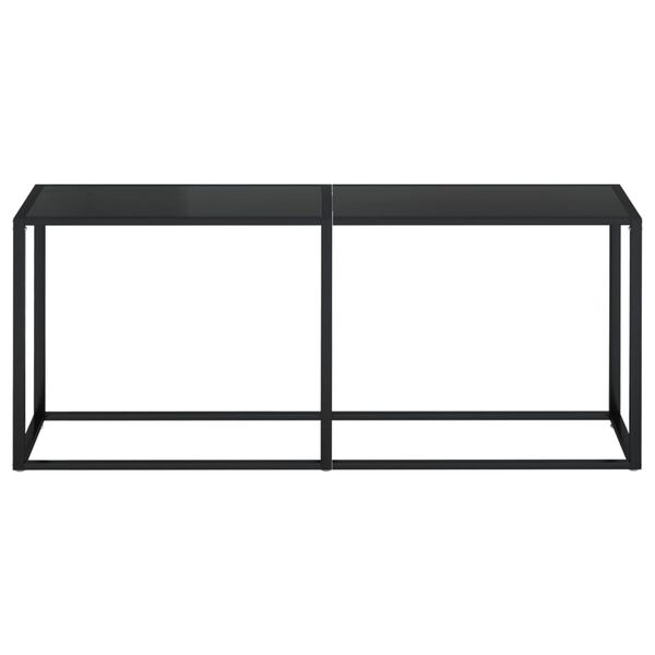 vidaXL Console Table Black 180x35x75.5cm Tempered Glass