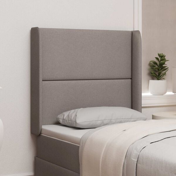 vidaXL Headboard Ear Taupe 80 x 16 x 4 cm Fabric