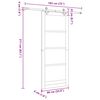 vidaXL Sliding Door Natural 86 x 211 cm Solid Pine Wood and Glass