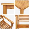 vidaXL Garden Dining Set 7 pcs Brown Solid Acacia Wood