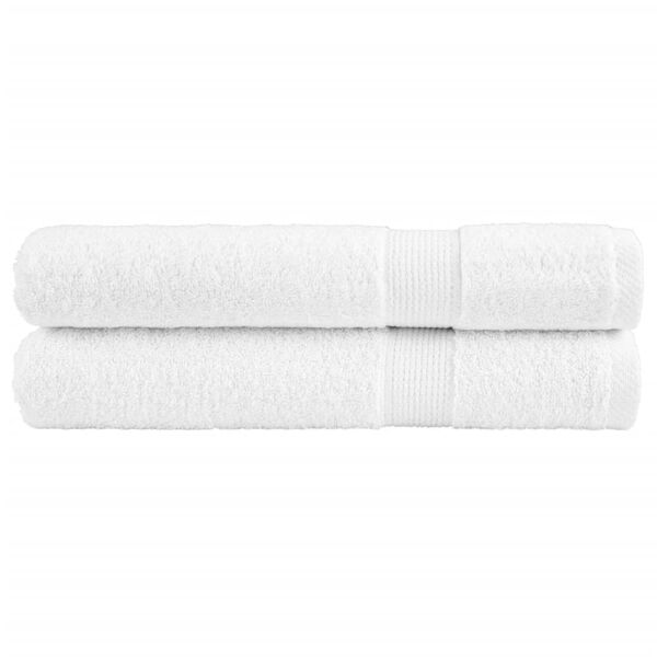 vidaXL Premium Towels SOLUND 2pcs White 100x200cm 600gsm
