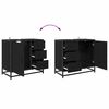 vidaXL Bathroom Furniture Set 2 pcs Black oak Engineered wood