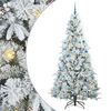 vidaXL Artificial Hinged Christmas Tree White 210 cm PE and PVC