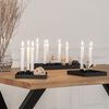 House Nordic 3 Piece Tray Helena with Candle Holder Black