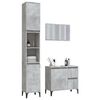 vidaXL 3 Piece Bathroom Furniture Set Concrete Grey Engineered Wood