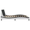 vidaXL Bed Frame without Mattress "Zadar" White and Black 180x200 cm Super King Faux Leather