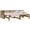 vidaXL Pull-out Day Bed without Mattress Honey Brown 2x(80x200)cm