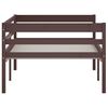 vidaXL Bed Frame without Mattress Dark Brown Solid Pinewood 90x200 cm