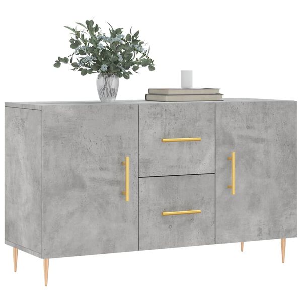 vidaXL Sideboard Concrete Grey 100x36x60 cm Engineered Wood