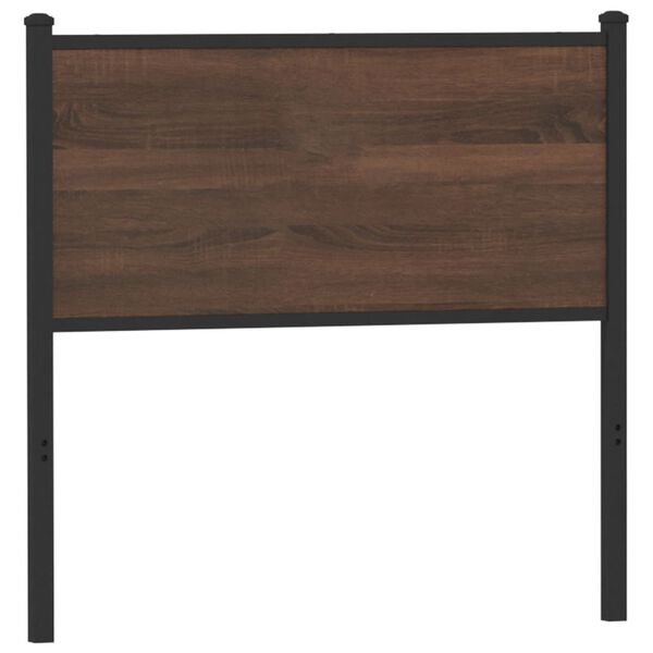 vidaXL Headboard Brown Oak 90 cm Engineered Wood and Steel