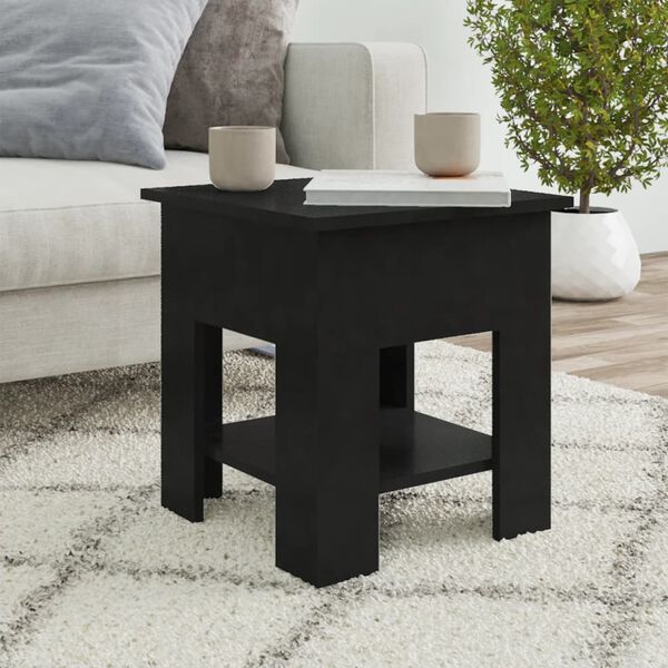 vidaXL Coffee Table Black 40x40x42 cm Engineered Wood