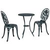 vidaXL Garden Bistro Set 3 pcs Green Aluminium