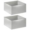 vidaXL Garden Planter 2 pcs Silver 80 x 80 x 40 cm Galvanised Steel