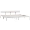 vidaXL Bed Frame without Mattress White Solid Wood Super King