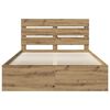 vidaXL Bed Frame Artisian Oak 140 x 200 cm Solid Pine Wood