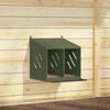 vidaXL Chicken Nesting Box with 2 Compartments Olive Green Metal