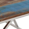 vidaXL Coffee Table Silver Stainless Steel and Solid Reclaimed Wood