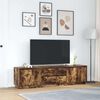 vidaXL TV Cabinet with LED Lights Smoked Oak 193.5x41x50 cm