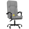 vidaXL Massage Reclining Office Chair Light Grey Fabric