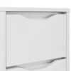 vidaXL Bedside Table with Drawer High Gloss White 30.5 x 30 x 43 cm