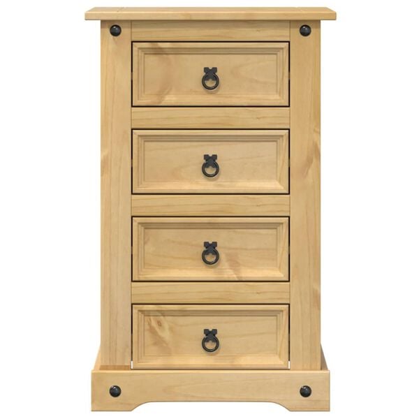 vidaXL Bedside Cabinet Corona 53x39x84 cm Solid Wood Pine
