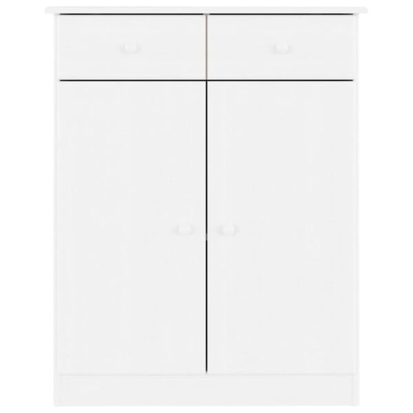 vidaXL Shoe Cabinet ALTA White 77x35x96 cm Solid Wood Pine