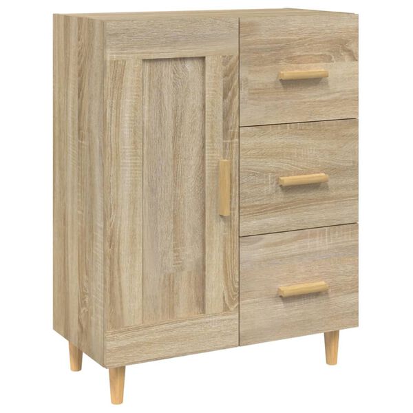 vidaXL Sideboard Sonoma Oak 69.5x34x90 cm Engineered Wood