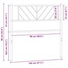 vidaXL Metal Replace Headboard White 100 cm