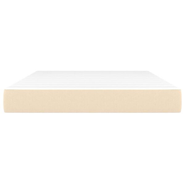 vidaXL Pocket Spring Bed Mattress Medium Cream 140x190x20 cm Fabric